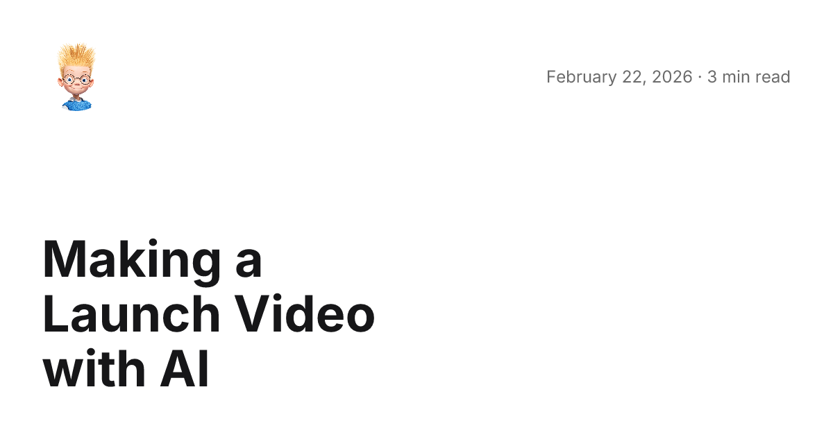 Making a Launch Video with AI